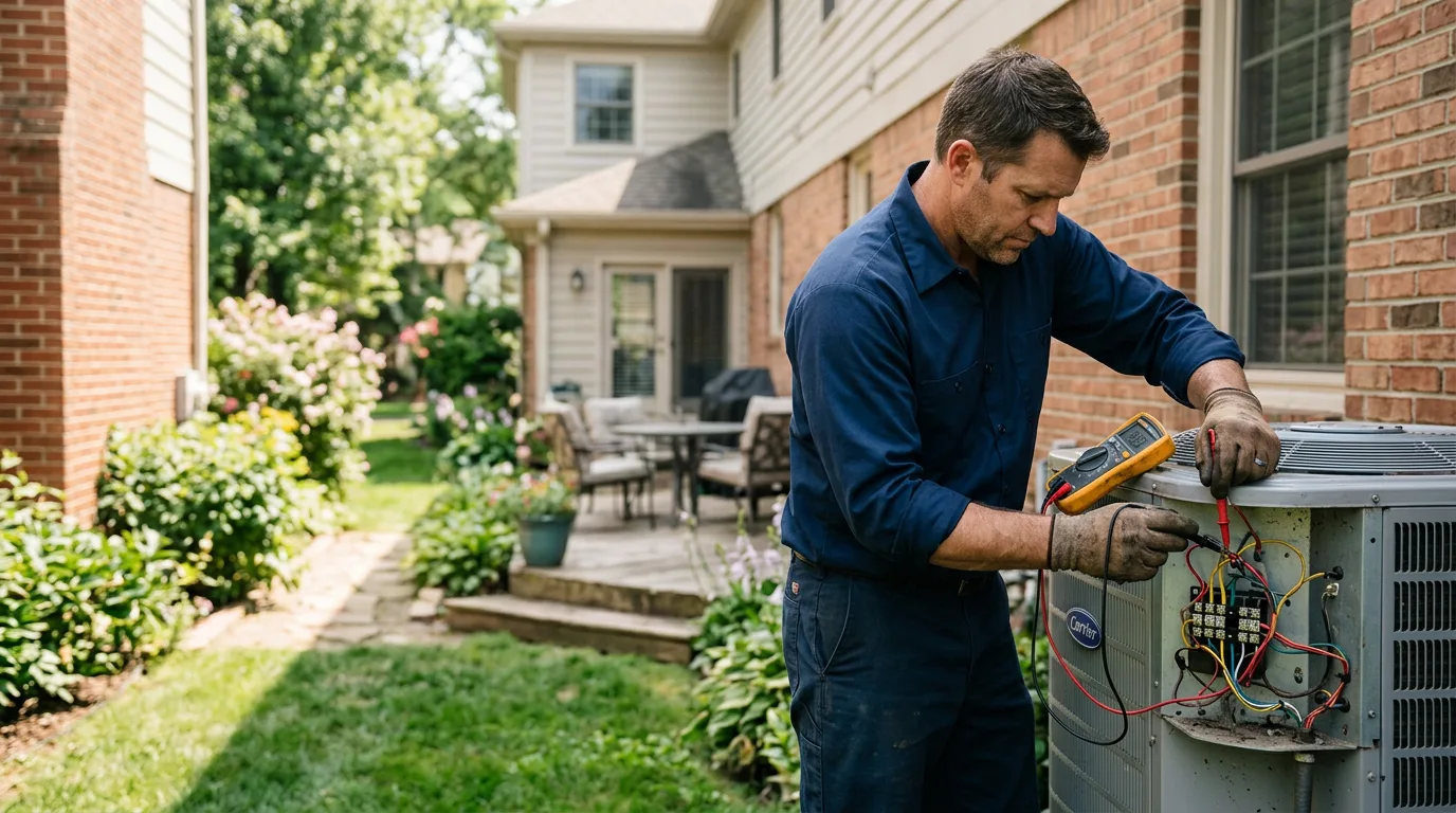 HVAC technician working near Poynette, WI